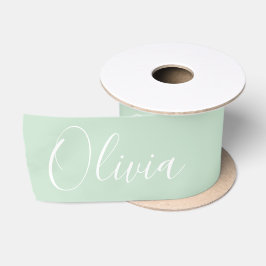 Personlig myntgreen elegant namn satin