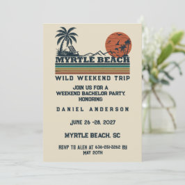 Personlig Myrtle Beach-helg Sgroggfest Inbjudningar