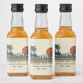 Personlig Myrtle Beach-helg Sjunglastfest Spritflaskor Etikett