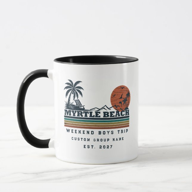Personlig Myrtle Beach Helg Svärmningsparty Mugg (Vänster)