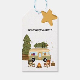 Personlig Mysig Jul-Camper Presentetikett