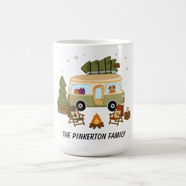 Personlig Mysig Julcamper Kaffemugg (Center)