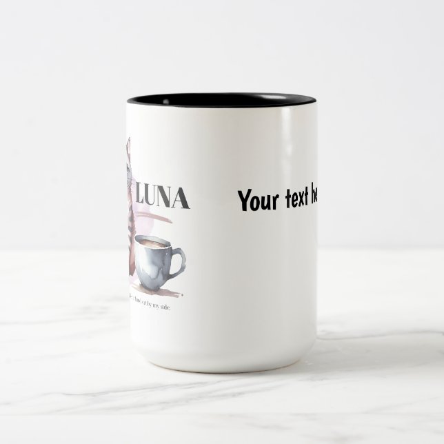 Personlig Mysig Kattmugg – Kaffe Kopp med Anpassat (Center)