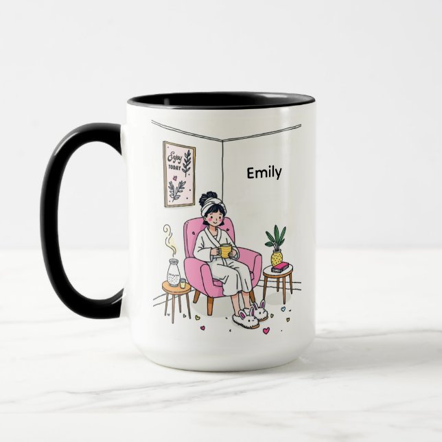 Personlig Mysig Mamma Kaffepresent Söt Avslappnand Mugg (Vänster)