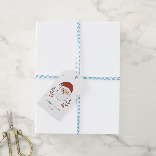 Personlig Mysig Tomte Jul Presentetikett (Med Snöre)