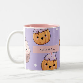 Personlig Mysigt Fall Halloween Pumpkin Cupaka Två-Tonad Mugg
