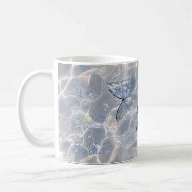 Personlig Mystisk Fjärilsmugg Kaffemugg (Vänster)