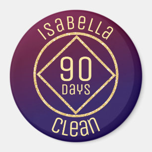 Personlig NA Narcotics Anonymt ren tid Magnet