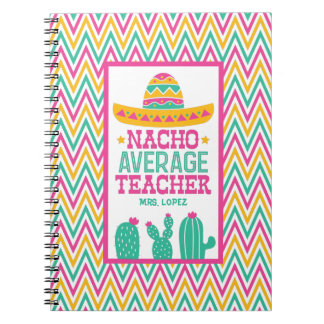 Personlig Nacho Average Teacher Funny Cactus Anteckningsbok
