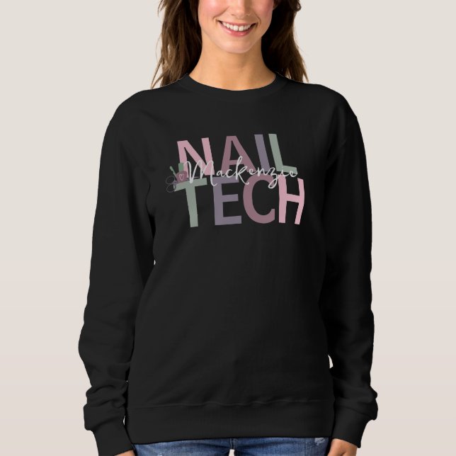 Personlig Nagel Tech T Shirt (Framsida)