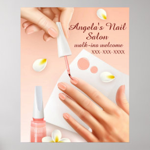 Personlig Nagelsalong Butik Hand Naglar Bild Poster