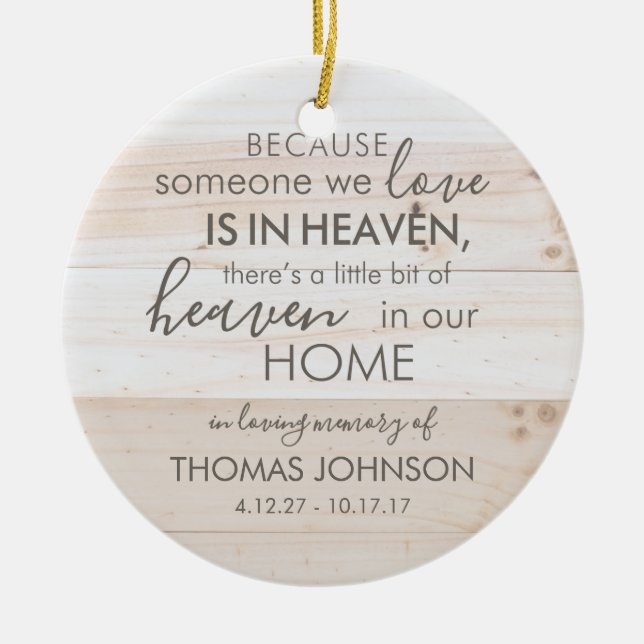 Personlig någon i himmelkeramiska prydnadsföremål julgransprydnad keramik (Framsidan)