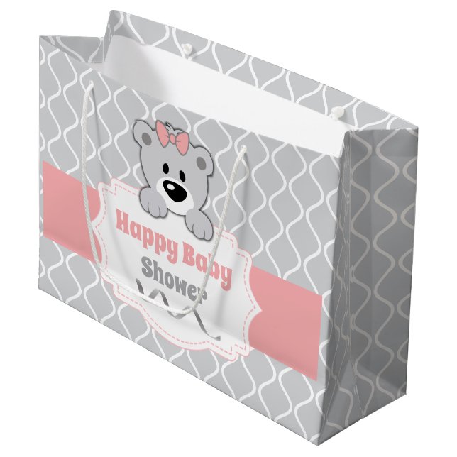 Personlig Nalle Baby Shower (Framsidan Vinklad)