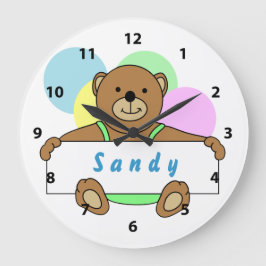 Personlig Nalle Clocks Stor Klocka