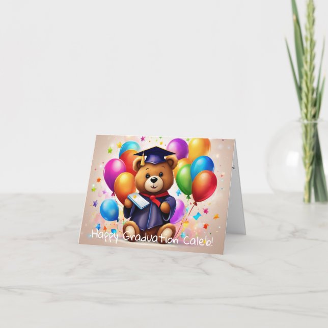 Personlig Nalle Kindergarten Studenten Kort (Framsida)