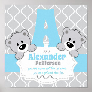 Personlig Nalle Nursery Room Poster
