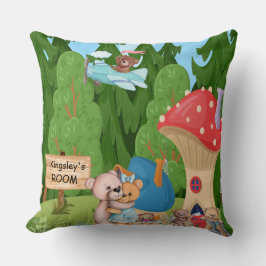 Personlig Nalle Picnic Village Kudde