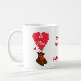 Personlig nalle Valentines day Kaffemugg