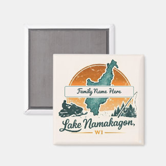 Personlig Namakagonsjön, WI Magnet