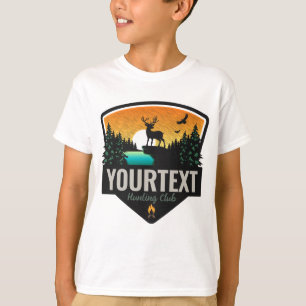 Personlig NAME Älgjakt Vildmark Solnedgång T Shirt