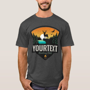 Personlig NAME Älgjakt Vildmark Solnedgång T Shirt