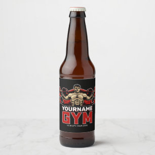 Personlig NAME Fitness Hem GYM Viktlyftning Ölflaska Etikett