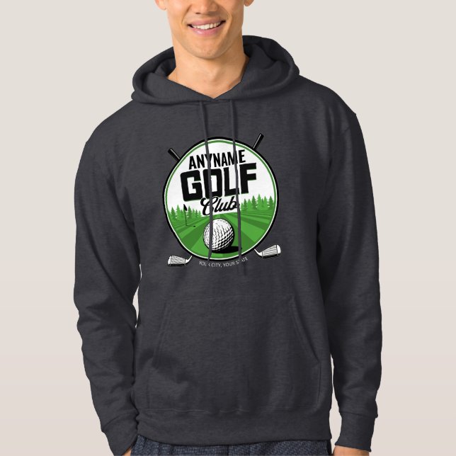 Personlig NAME Golfande Pro Golfklubb Spelare Hoodie (Framsida)