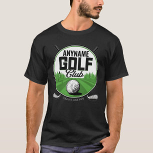Personlig NAME Golfande Pro Golfklubb Spelare   T Shirt