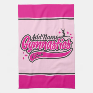 Personlig NAME Gymnast Split Leap Gymnastik  Kökshandduk