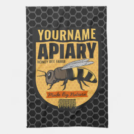 Personlig NAME Honungsbi Apiary Bihus Farm  Kökshandduk