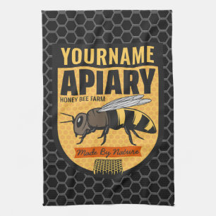 Personlig NAME Honungsbi Apiary Bihus Farm Kökshandduk