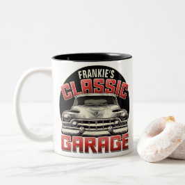 Personlig NAME Klassisk Bilgarage Anpassad Butik Två-Tonad Mugg