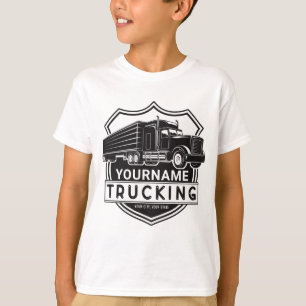 Personlig NAME Lastbilstransport Stor Semi Lastbil T Shirt