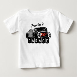 Personlig NAME Racing Flames Hot Rod Garage T Shirt