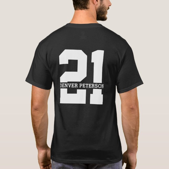 Personlig Namn 21:a födelsedagsmodern T Shirt (Baksida)
