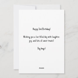Personlig Namn 3:e födelsedagskvokskort Julkort