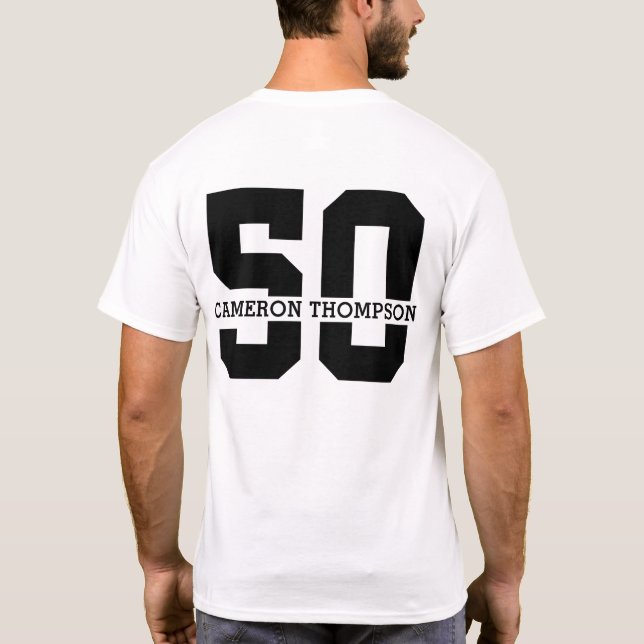 Personlig Namn 50:e födelsedagsmodern T Shirt (Baksida)