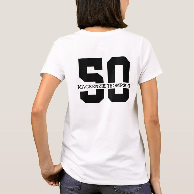 Personlig Namn 50:e födelsedagsmodern T Shirt (Baksida)