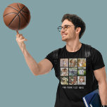 Personlig Namn 9 Fotokollage T Shirt<br><div class="desc">Din t-shirt-personlig innehåller 9 foton och en textmall i ett modernt sanserif-teckensnitt - en perfekt överst för alla tillfälle - från födelsedagar och årsdagar till julklappar och minnesmärken.</div>