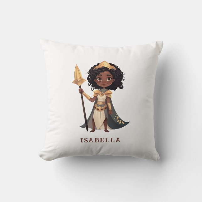 Personlig Namn African Little Knight Warrior Kudde (Framsida)