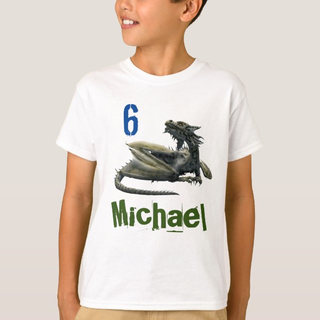 Personlig namn Age Dragon T Shirt (Framsida)