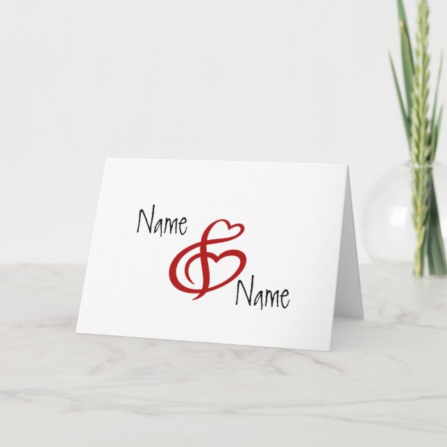 Personlig Namn Alla hjärtans dagskort Helgkort (Framsida)