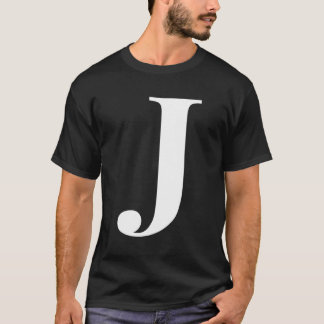 Personlig Namn Alphabet Initial Brev J T Shirt