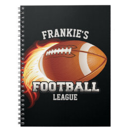 Personlig NAMN American Football Flames Sports Anteckningsbok