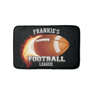 Personlig NAMN American Football Flames Sports Badrumsmatta