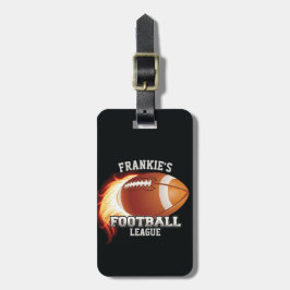 Personlig NAMN American Football Flames Sports Bagagebricka