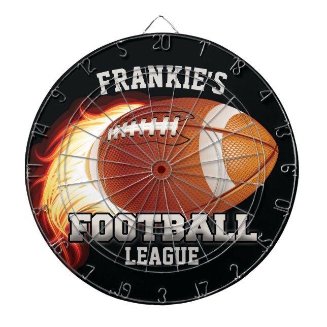 Personlig NAMN American Football Flames Sports Darttavla (Framsidan)