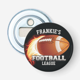 Personlig NAMN American Football Flames Sports Flasköppnare