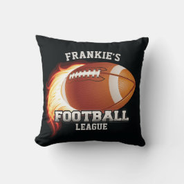 Personlig NAMN American Football Flames Sports Kudde