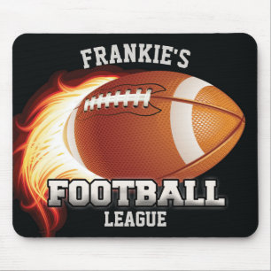 Personlig NAMN American Football Flames Sports Musmatta